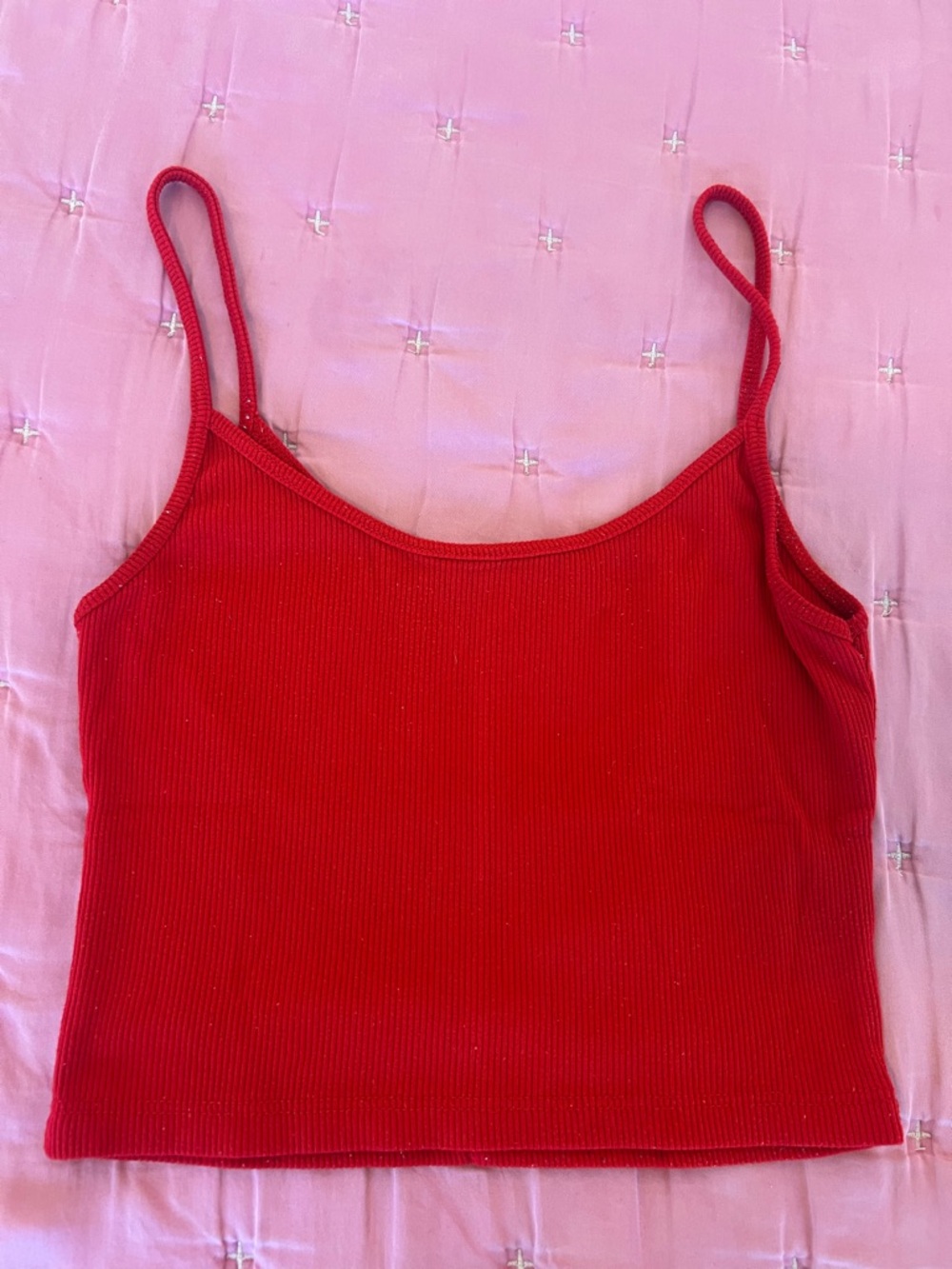 Brandy Melville perfect red tank top - Picture 2 of 3